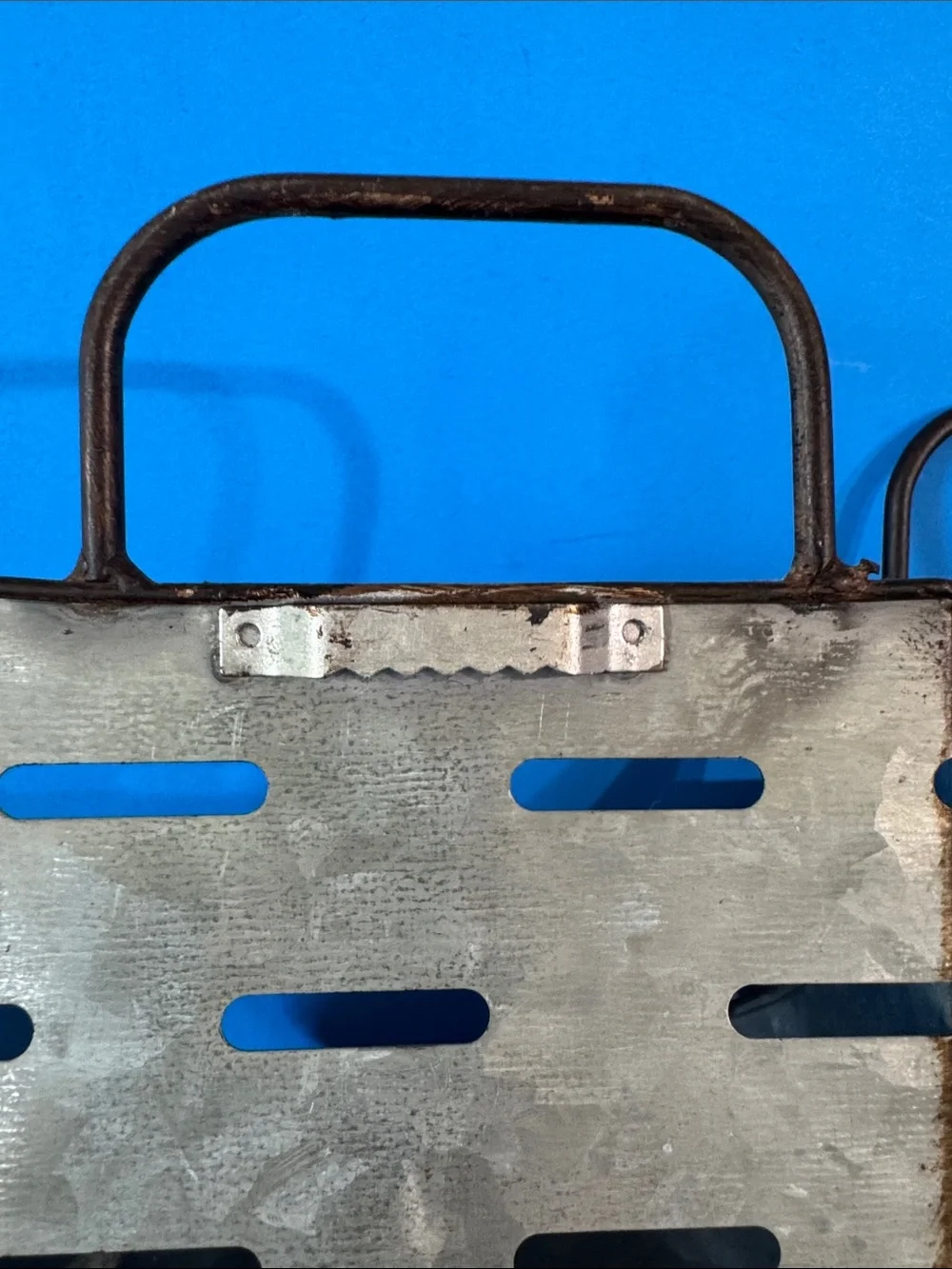 2 Galvanized Wall Pocket Planter - Rustic Silver Metal Hanging Vase with Handles